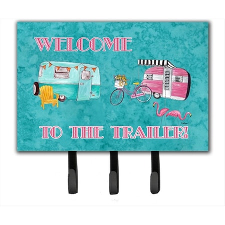 Carolines Treasures Welcome to the trailer Leash or Key Holder 8760TH68